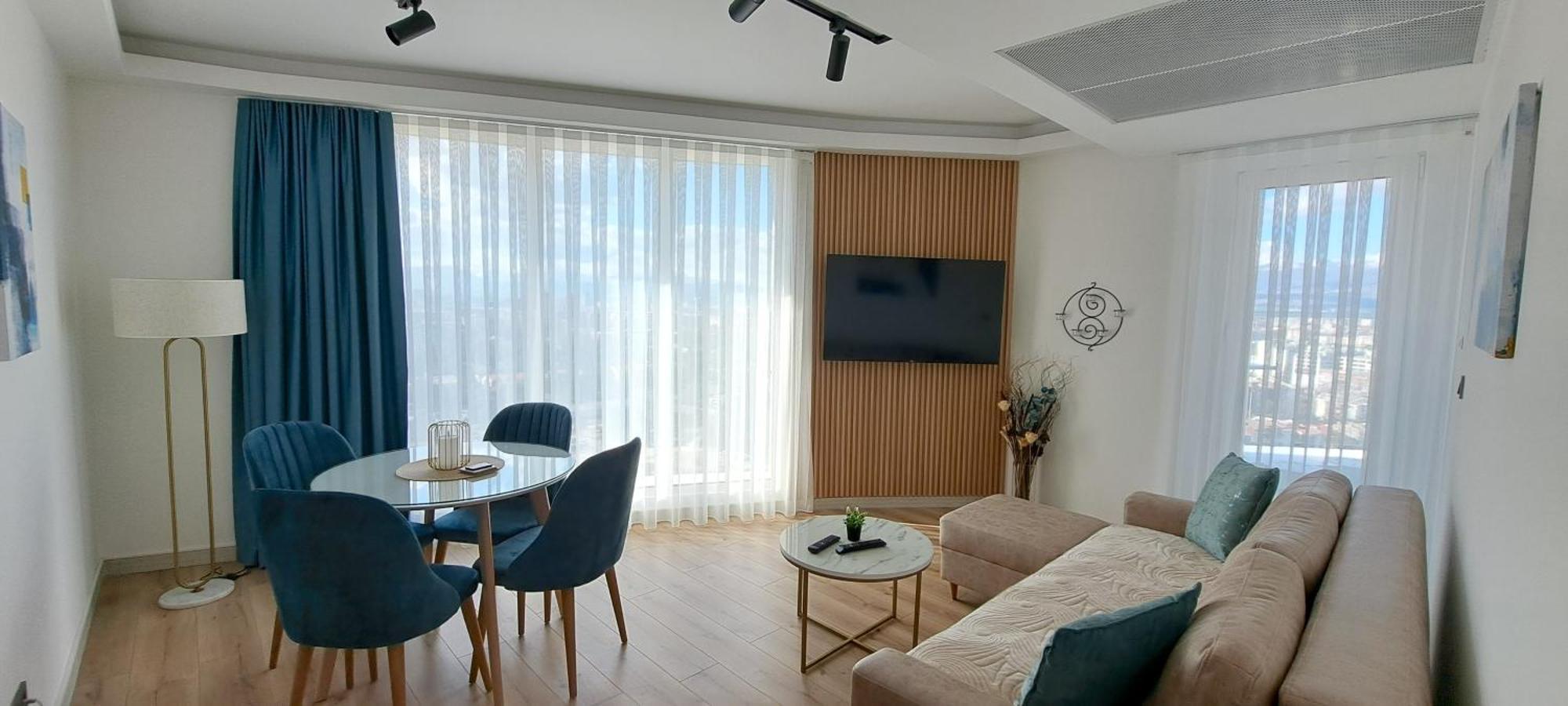 Luxury Condo On 18Th Floor With Pool, Fitness, Parking Included. Skopje Eksteriør bilde